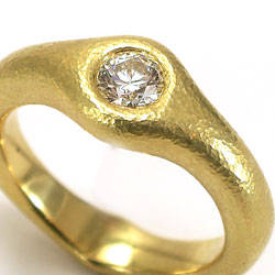 Diamond Ring gold 18k handmade -Martinus-